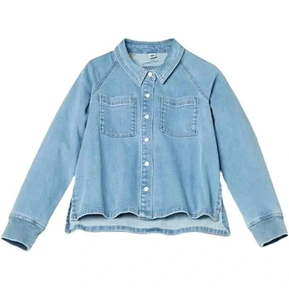 Universal Thread Women's Long Sleeve ButtonDown Denim Shirt jacket (MedWash XXL) - Picture 1 of 3